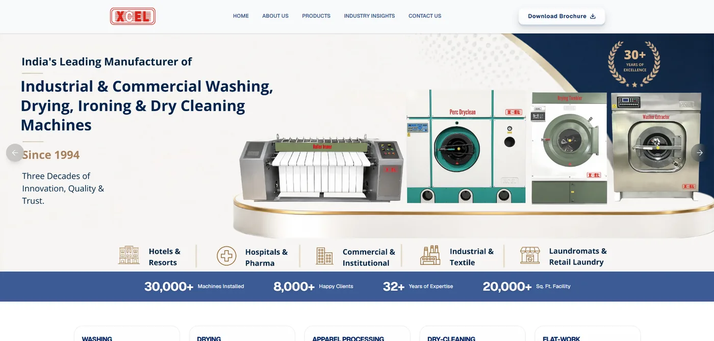 Xcel website design